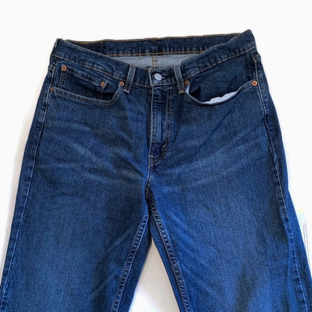 Levi’s 514 Men’s 34x34 Medium Wash Classic Straight Fit Distressed Stretch B - Picture 2 of 8